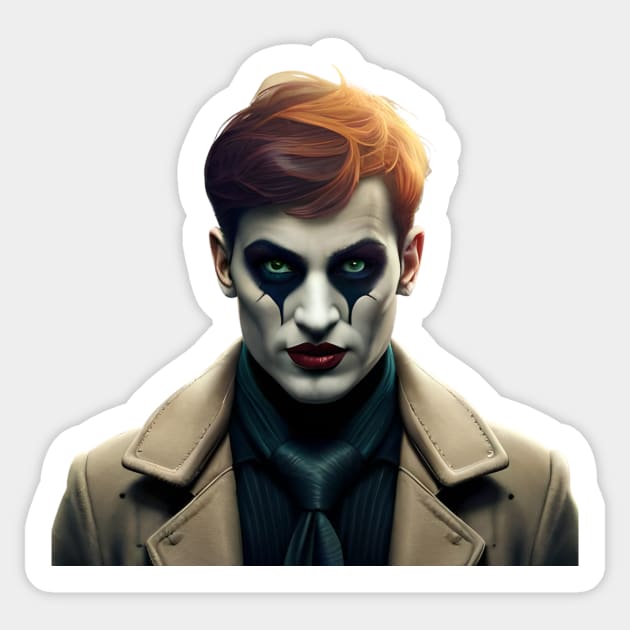 Halloween joker scary face Sticker by TSM Designs